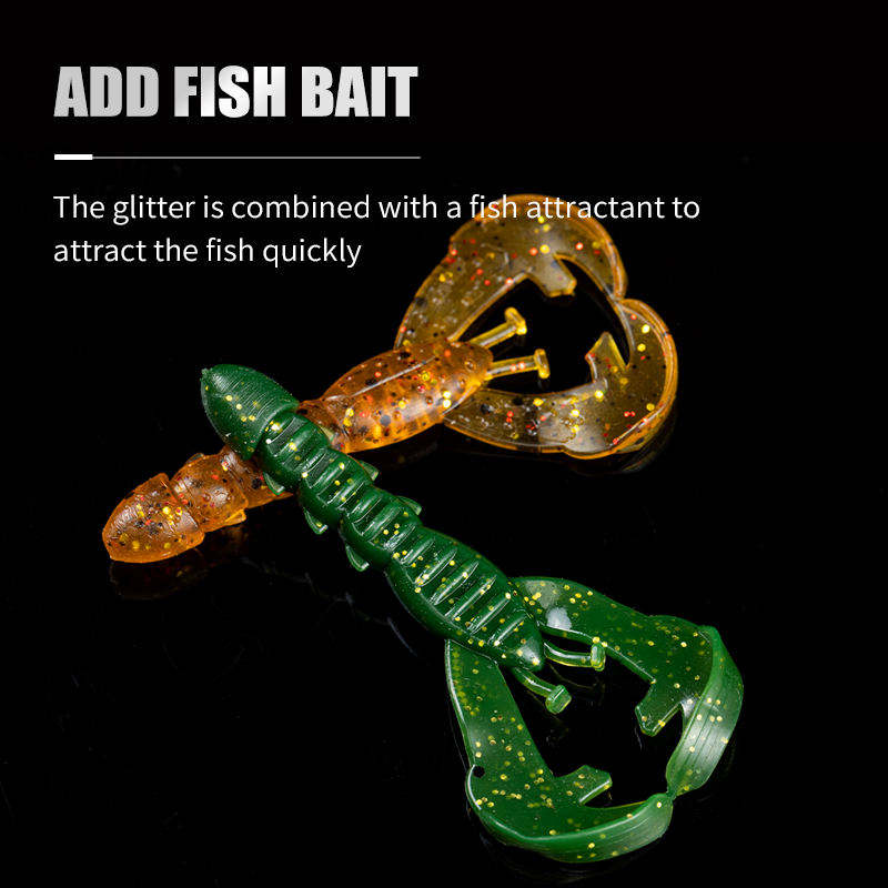 Cheery Hot Sale 15pcs/Bag Silicone Soft Fishing Lure Lobster Crawfish Prawn Bait 4cm/0.45g Saltwater Fish River Marlin Carp – Soft Lure – view 3