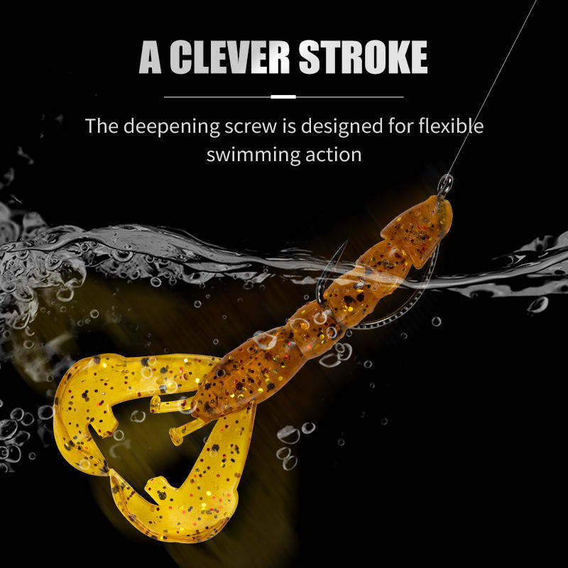 Cheery Hot Sale 15pcs/Bag Silicone Soft Fishing Lure Lobster Crawfish Prawn Bait 4cm/0.45g Saltwater Fish River Marlin Carp – Soft Lure – view 5