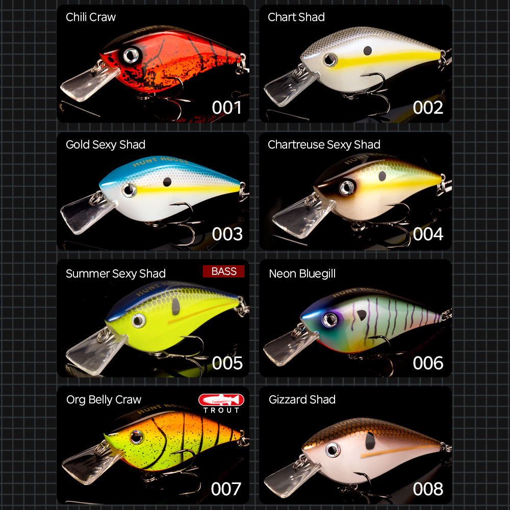 Square-Lipped Fat Minnow 65mm/165g Floating Crankbait Shallow-Diving Snag-Resistant Bass Bait Without Hooks – Hard Lure – view 2