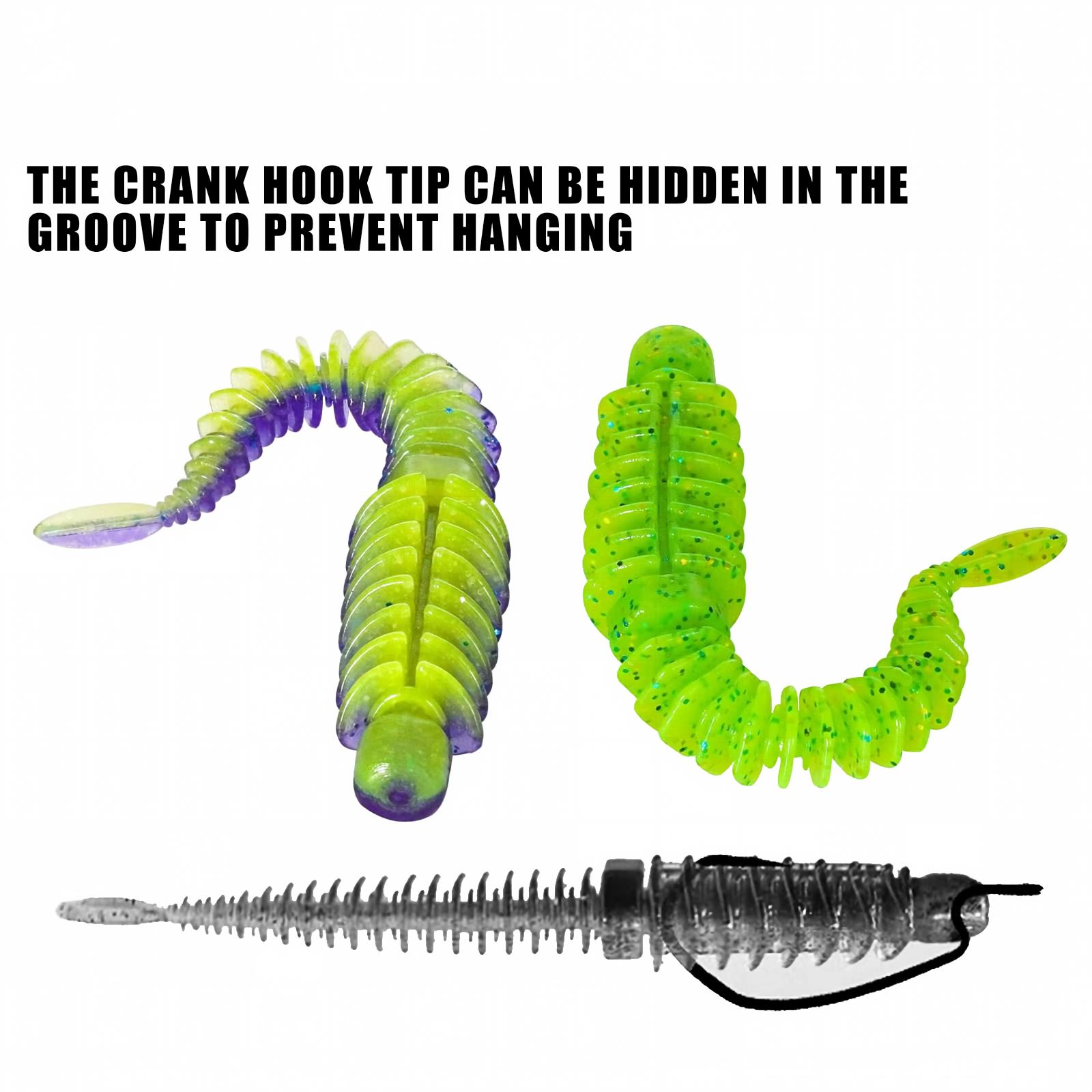 Cheery Lure Floating Anti-thread Needle Tail Stainless Steel Soft Bait Light Smell Dance Worm Inverted Fishing Ned Bass – Soft Lure – view 2