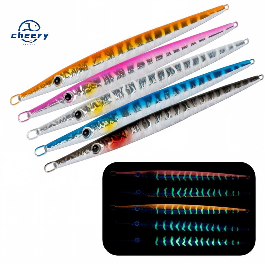 CHEERY 80g 100g Good Quality Deep Sea Silicone Jig Lure for Bass & Trout Saltwater Fly/Float Fishing Hard Bait – Metal Lure – view 1