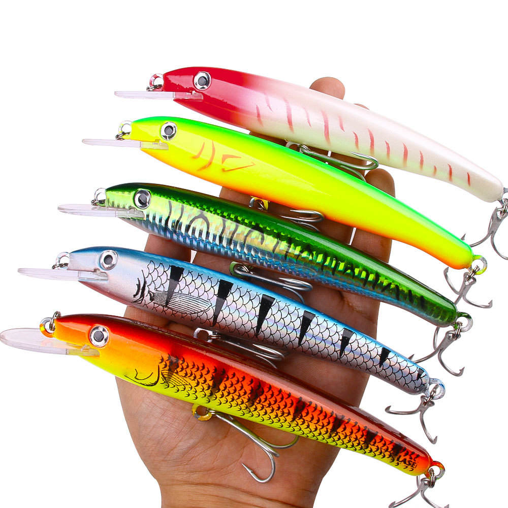 CHEERY Deep Diving Minnow Artificial Hard Bait Lure 30g/44g for Bass Sea Fishing Saltwater Fish Without Hooks ABS – Minnow – view 5