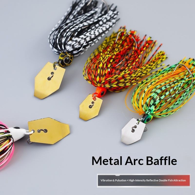 CHEERY Metal Sequin Jig Water-Blocking Board Whisker Lure Live Bait with Hooks 7g/9g/11g/18g/21g – Octopus Skirt – view 2