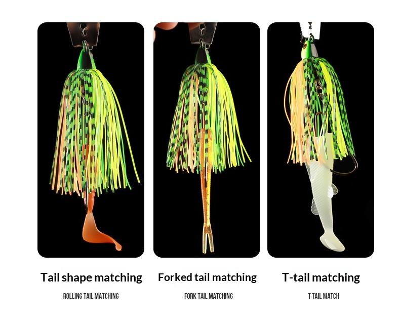 CHEERY Metal Sequin Jig Water-Blocking Board Whisker Lure Live Bait with Hooks 7g/9g/11g/18g/21g – Octopus Skirt – view 3