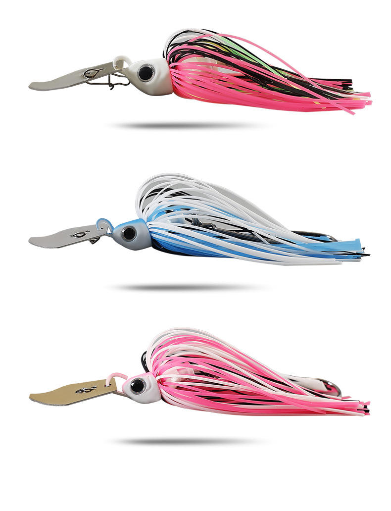 CHEERY Metal Sequin Jig Water-Blocking Board Whisker Lure Live Bait with Hooks 7g/9g/11g/18g/21g – Octopus Skirt – view 4