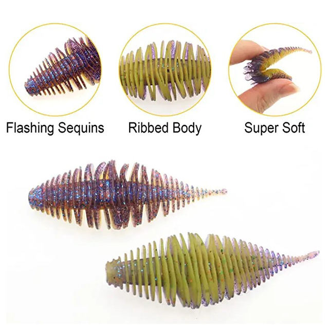 CHEERY ABS & PVC Artificial Soft Bait Fishing Lure 10g for Saltwater Bass in Black Pit Lake Reservoir – Worms & Grubs – view 5