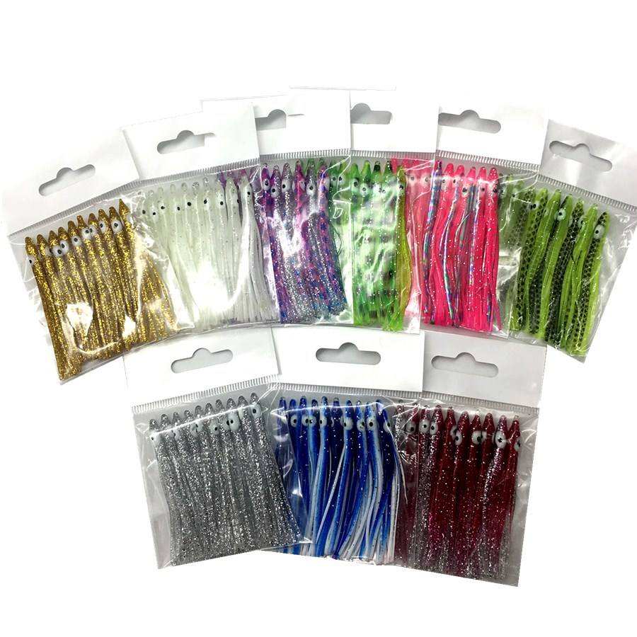 Cheery 10cm PVC Octopus Skirt Squid Lure-Luminous Soft Bait for Bass Snapper & Trout Mid/Top/Bottom Trolling Fishing Lure – Worms & Grubs – view 5