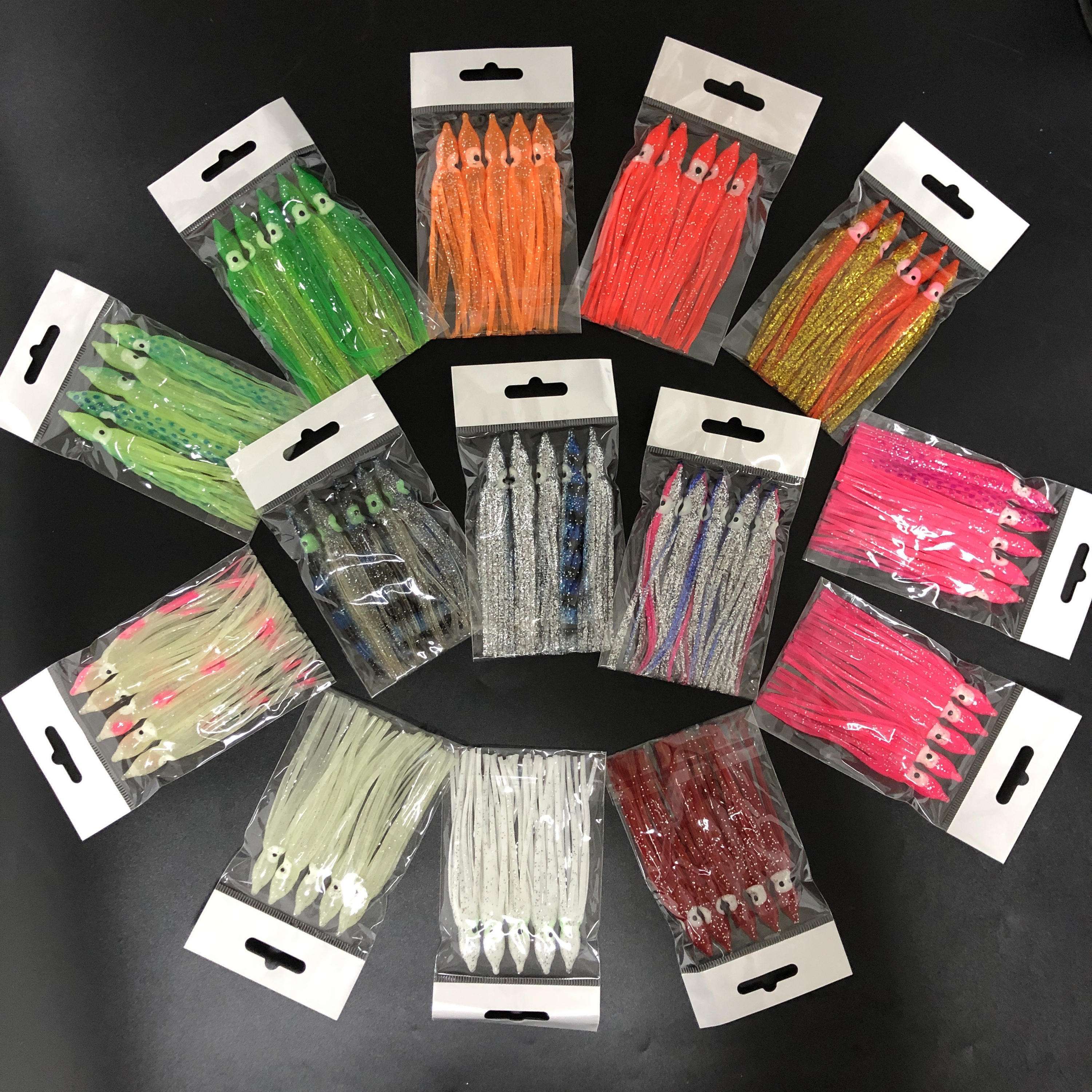 Cheery 10cm PVC Octopus Skirt Squid Lure-Luminous Soft Bait for Bass Snapper & Trout Mid/Top/Bottom Trolling Fishing Lure – Worms & Grubs – view 3