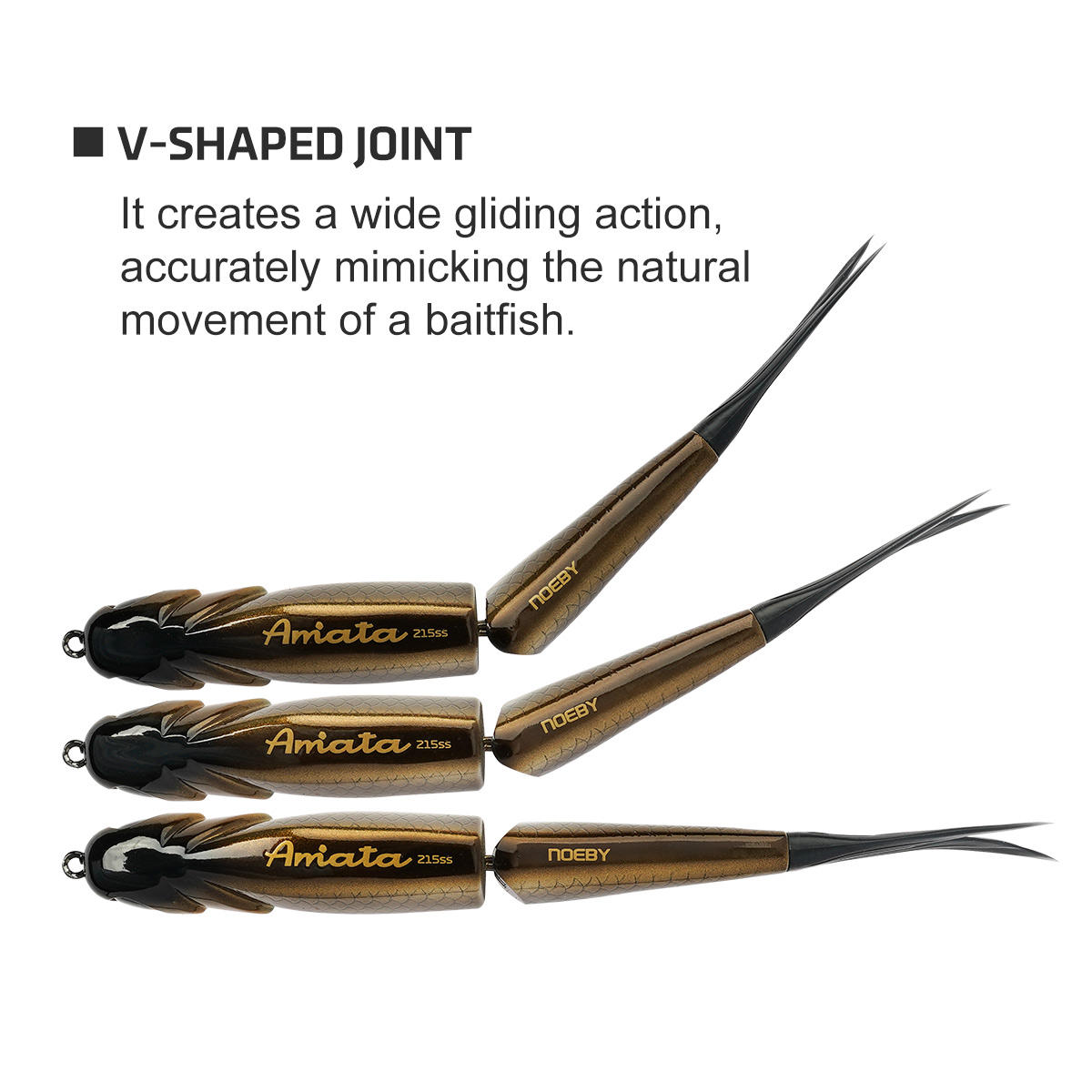 Cheery High Quality Jointed Baitfish Fishing Lure Metal Tail Shad Profile Glide Swimbait for Ocean Boat Fishing and Catfish – Swimbait – view 3