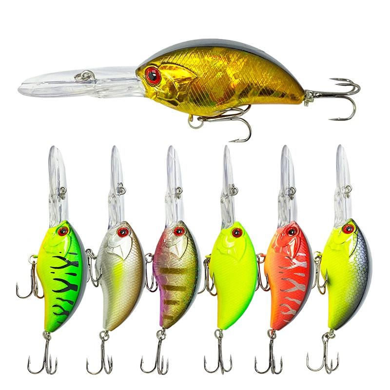 Cheery 11.4G 55mm Hard Bait Crank Bait Top Water Artificial Salt Water Bass Made Silicone Minnow Lure Fly Fishing Lure Fishing – Crankbait – view 4