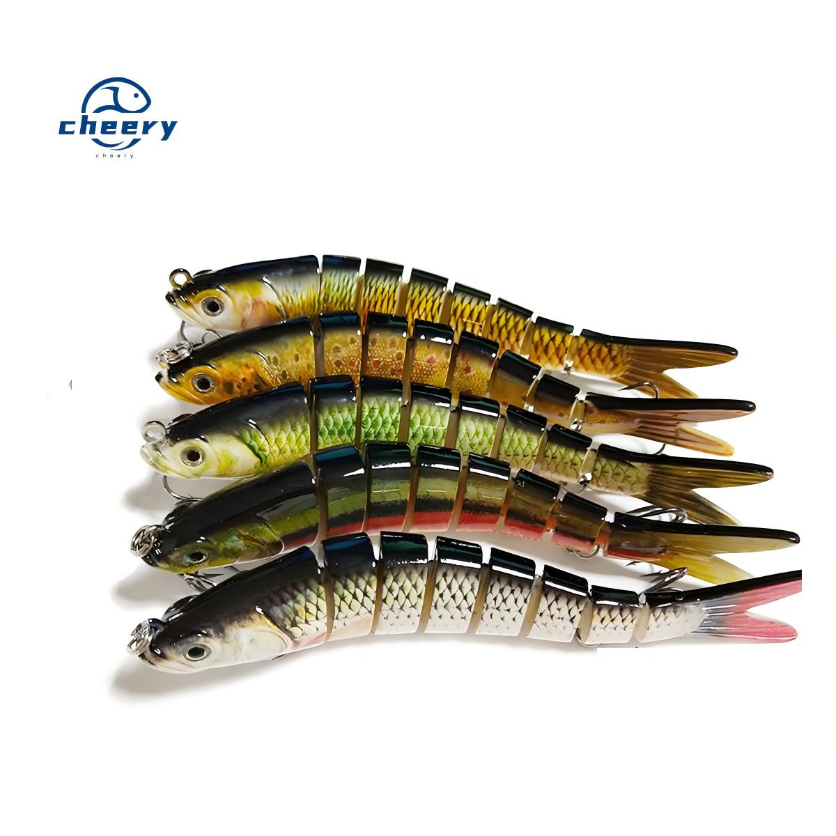 Cheery Sinking Multi-Jointed Minnow Lure Set ABS Artificial Hard Bait Multi-Segment Swim Long Cast for Bass Catfish Topmouth – Hard Lure – view 1