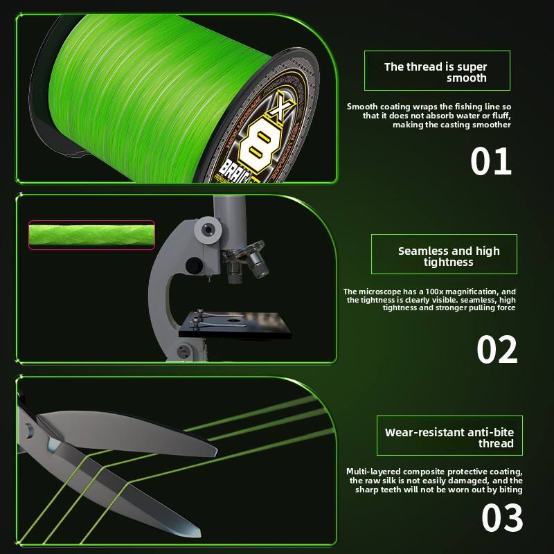 Cheery 8 Strand Braided PE Floating Line Japanese Original Fiber Ultra Smooth YGK Replacement Lure Fishing Main Saltwater – Fishing Accessory – view 5
