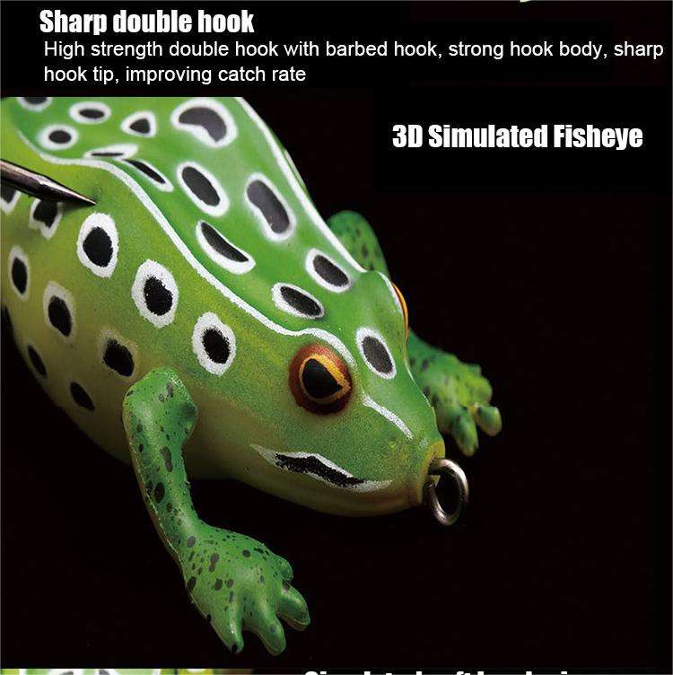Cheery Frog Lure 6.5cm/17.2g PVC Artificial Soft Bait Realistic Frog Design for Bass & Trout Fly Fishing – Frog – view 3