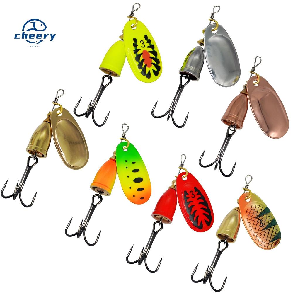 Cheery High Quality 8g 7colors Wholesale Manufacturers Bionic Spoon Fish Lure Brass Sinker Spinner Bait Treble Hooks Trout – Spoon & Spinner – view 1