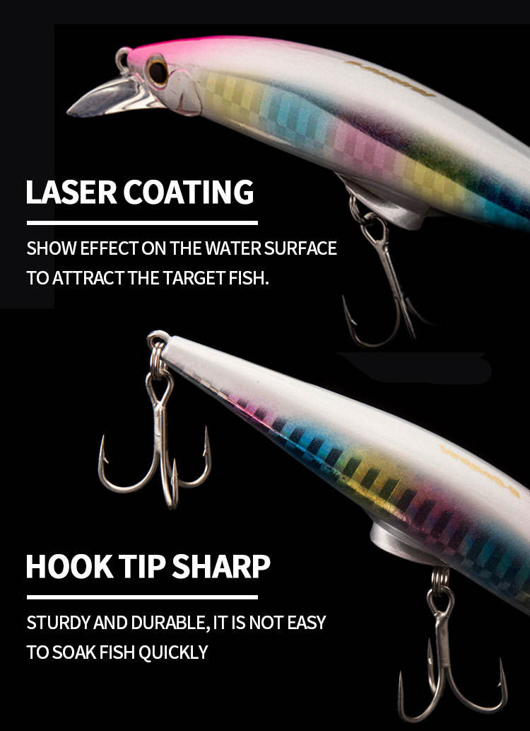 Tolure Printed ABS 92mm 40g 6-Color Minnow Lure Topwater Hard Bait Float Fishing Freshwater Trout Bass – Hard Lure – view 4