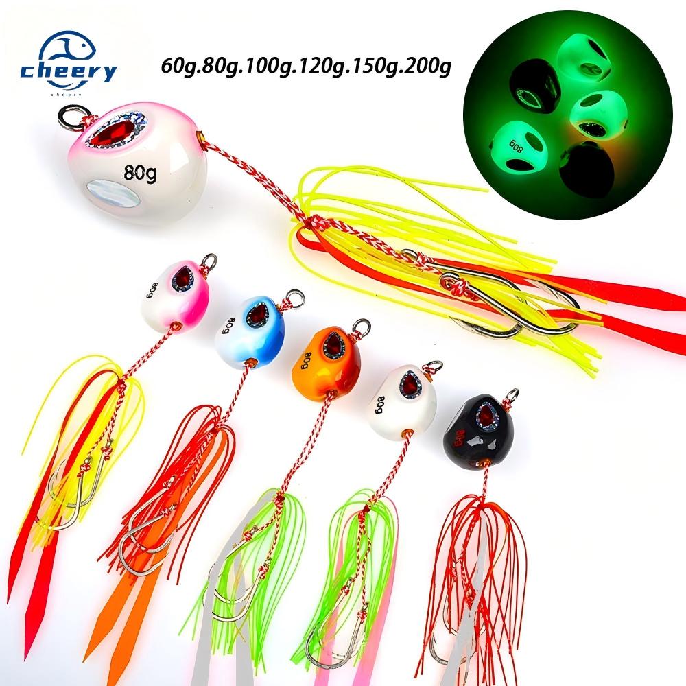 Cheery Alien Yan Yue 60200g Glow-in-the-Dark Lure Jig-Head Lead Bait for Zander Salmon Saltwater Sea Boat Fishing Beard-Style – Other Hard Lure – view 1