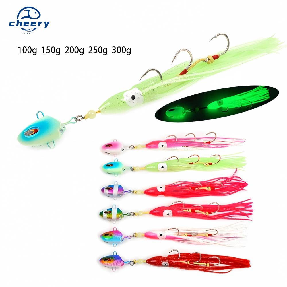 Cheery Deep-Sea Boat Fishing Yan Yue Slow-Roll Nocturnal Metal Jig Artificial Hard Bait for Saltwater Fish 100g-300g – Other Hard Lure – view 1